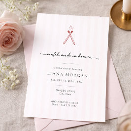 Match Made in Heaven Elegant Bridal Shower Einladung
