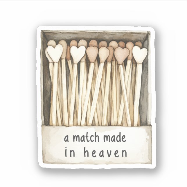 Match made in heaven matches aufkleber (Vorderseite)