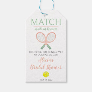 Match Made in Heaven, Tennis Brautparty Geschenkanhänger