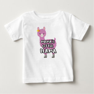 Match Mutter Tochter Mamas Little Lama Baby T-shirt