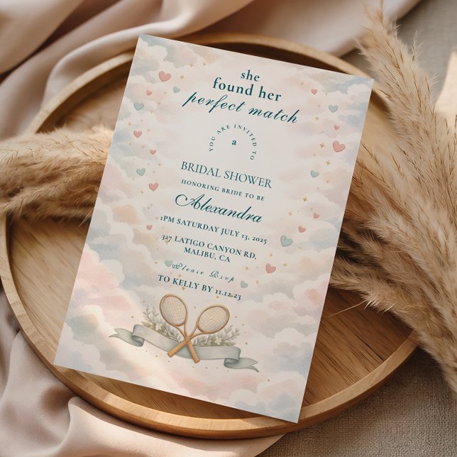 Match Point Tennis Bridal Shower Einladung (Von Creator hochgeladen)