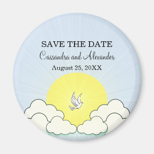 Match Save the Date gemacht im Himmels-Magneten Magnet