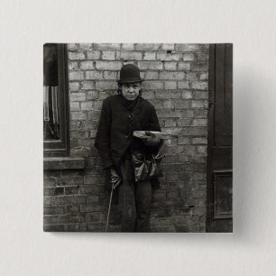 Match-Verkäufer. c.1900 Button