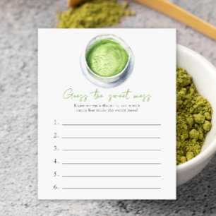 Matcha Baby Dusche Raten Sie das süße Schlamaspiel