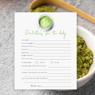 Matcha Babyparty - Vorhersagen und Ratschläge fürs