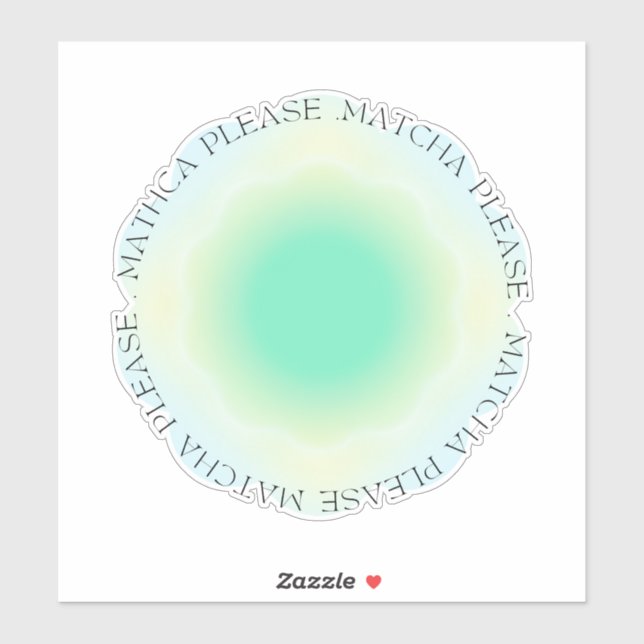 Matcha bitte aufkleber (Blatt)