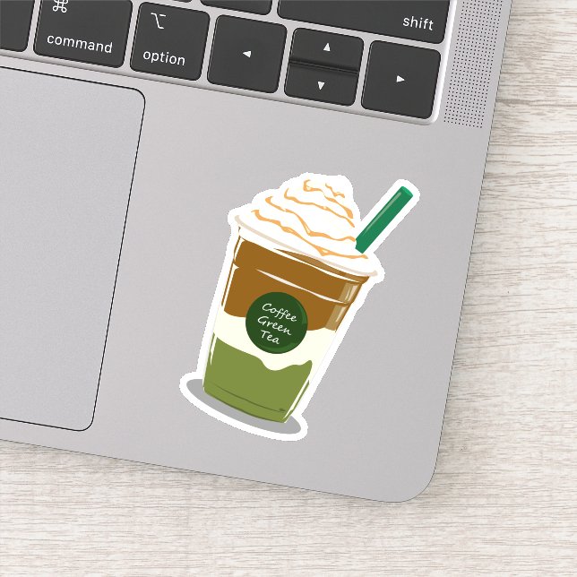 Matcha boba grüner Tee Aufkleber (Detail)