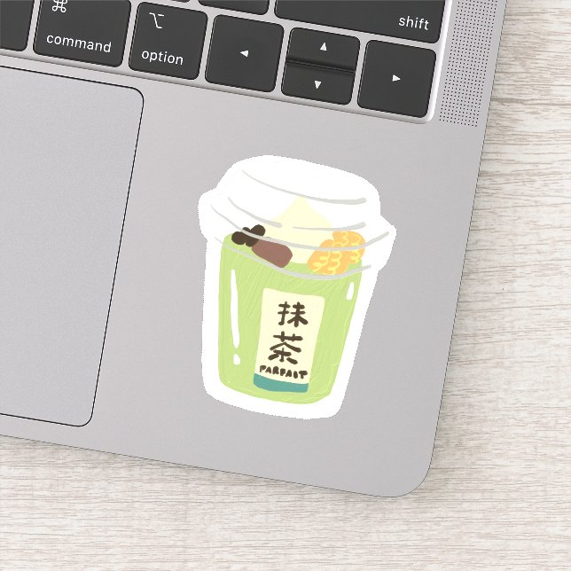 Matcha boba grüner Tee Aufkleber (Detail)