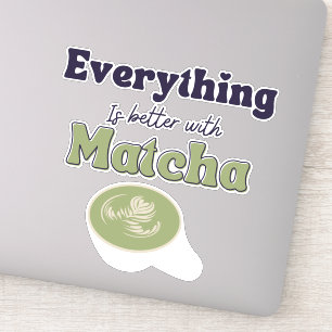 Matcha boba grüner Tee, Matcha Aufkleber