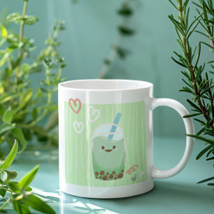 Matcha Boba Tea Kaffeetasse