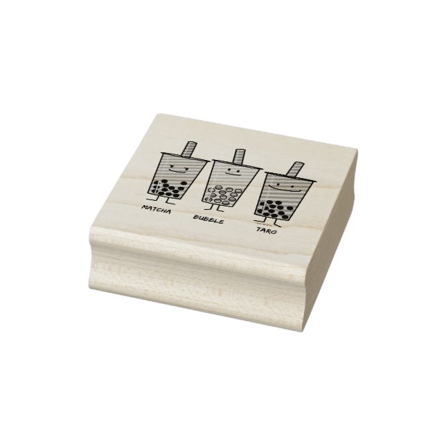 Matcha boba Tee Grünes Getränk Milch Taro Tapioca  Gummistempel (Stempel)