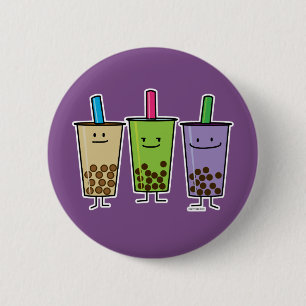 Matcha boba Teegrüngetränkmilch Button