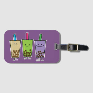 Matcha boba Teegrüngetränkmilch Gepäckanhänger