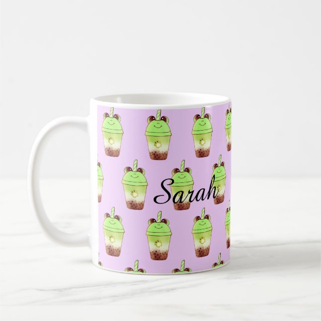 Matcha Bubble Tea Milk Tea Frog Kaffeetasse (Links)