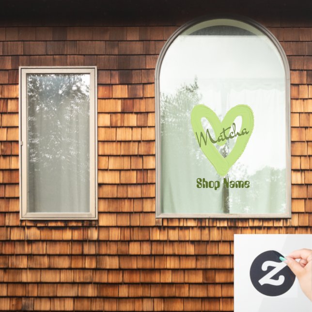 Matcha Cafe Fensteraufkleber (Fenster Zuhause)