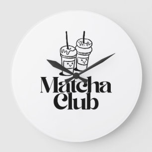 Matcha Club Ästhetik Wanduhr