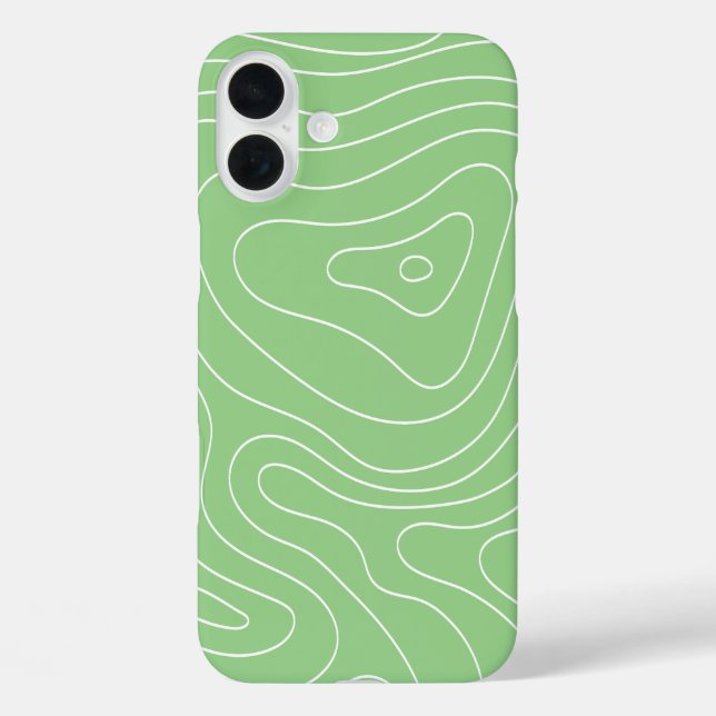 Matcha Contour Flow iPhone 16 Plus Hülle (Rückseite)