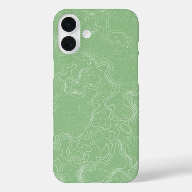 Matcha Contour Flow iPhone 16 Plus Hülle (Rückseite)
