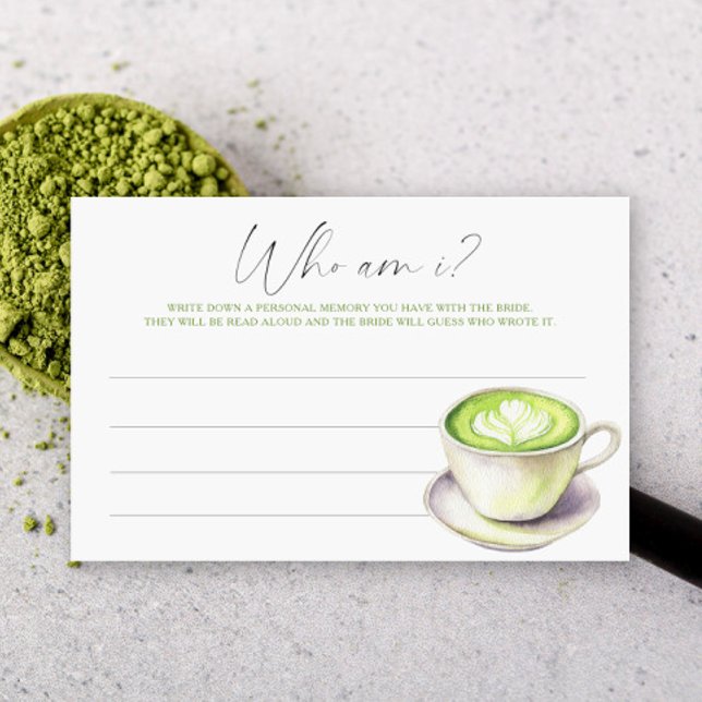 Matcha Cup Brautparty Wer bin ich? Briefpapier (Von Creator hochgeladen)