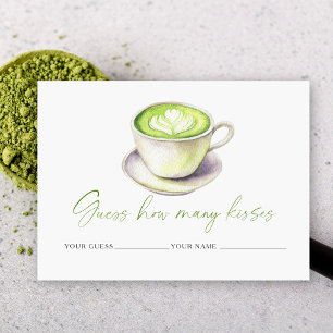 Matcha Cup Wie viele Küsse Bridgame Begleitkarte