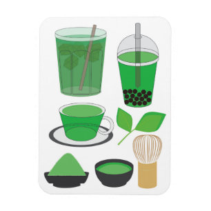 Matcha-Drinks-Set Magnet