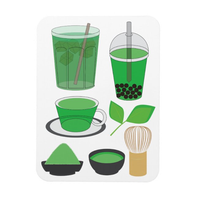 Matcha-Drinks-Set Magnet (Vertikal)