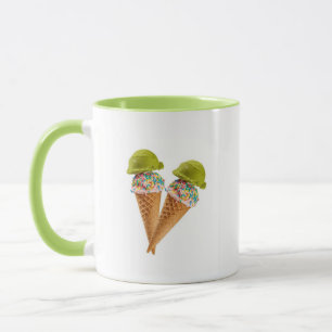 Matcha-Eiscreme-Tasse Tasse