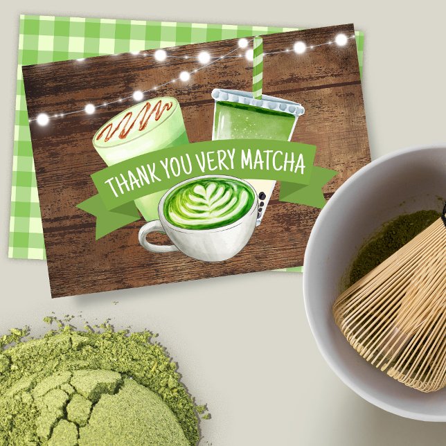 Matcha Flat Danke-Card Dankeskarte (Von Creator hochgeladen)