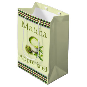 Matcha-Geschenktasche Mittlere Geschenktüte