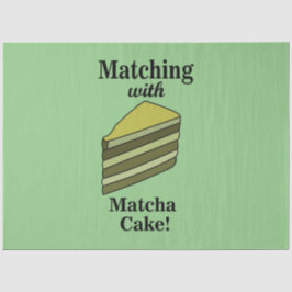 Matcha Green Cake Food Funny Seidenpapier