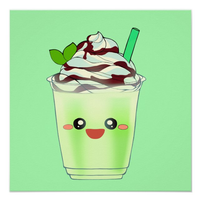 Matcha Green Tea Blended Drink Poster (Vorderseite)