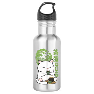 Matcha Green Tea Cat Edelstahlflasche