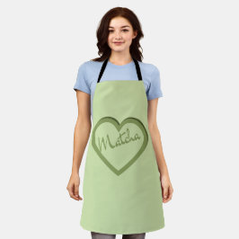 Matcha Green Tea Groovy Y2k Herz Schürze