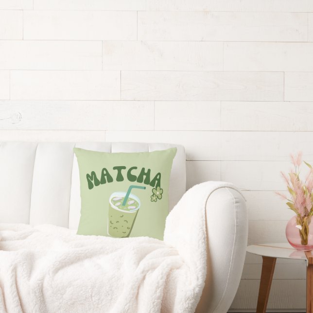 Matcha Green Tee, mit Matcha ist alles besser Kissen (Liege)
