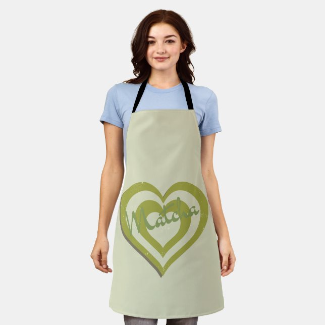 Matcha Green Tee , Retro y2k Herz Schürze (Getragen)