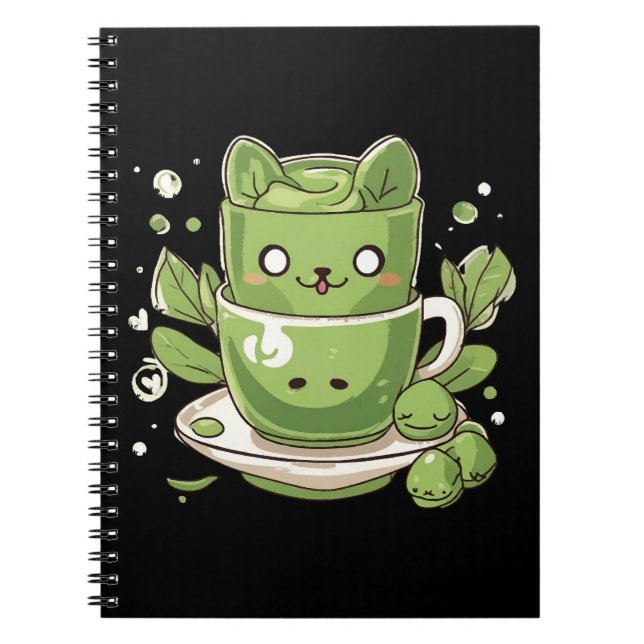 Matcha-grüner Tee Notizblock (Vorderseite)