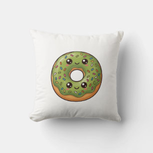 Matcha-Grüntee-Donut-Kawaii-Kissen Kissen
