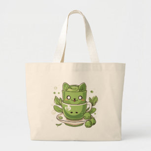 Matcha-Grüntee Jumbo Stoffbeutel