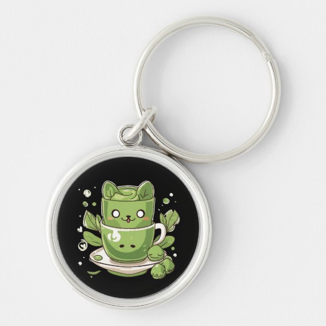 Matcha-Grüntee Schlüsselanhänger (Vorne)