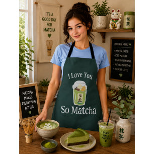 Matcha-Grüntee Schürze