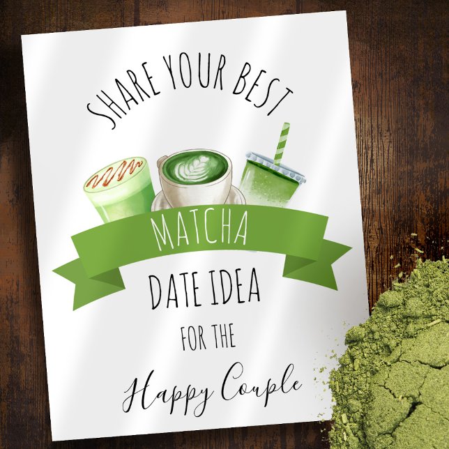 Matcha-Hochzeitsbrause-Schild Poster (Von Creator hochgeladen)