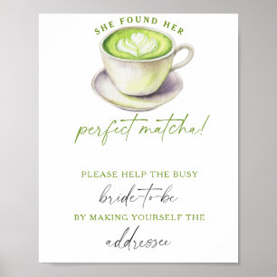 Matcha Hochzeitshilfe für die beschäftigte Braut A Poster