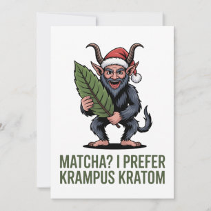 Matcha? Ich bevorzuge Krampus Kratom Lustiges Weih Dankeskarte