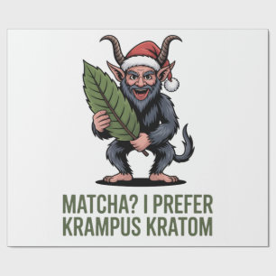 Matcha? Ich bevorzuge Krampus Kratom Lustiges Weih Geschenkpapier