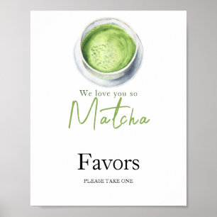 Matcha Latte Babyparty - Bitte nehmt ein Gastgesch Poster