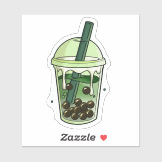 Matcha-Latte-Boba  Aufkleber