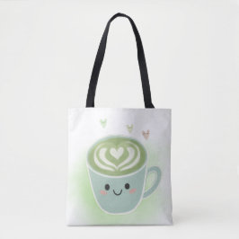Matcha-Latte-Herz-Schulter-Tote-Tasche Tasche