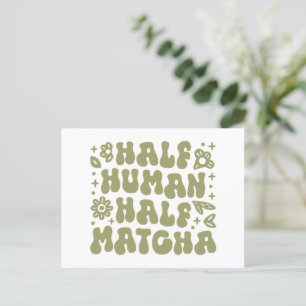 Matcha latte lustige Zitate preppy grün ästhetisch Postkarte