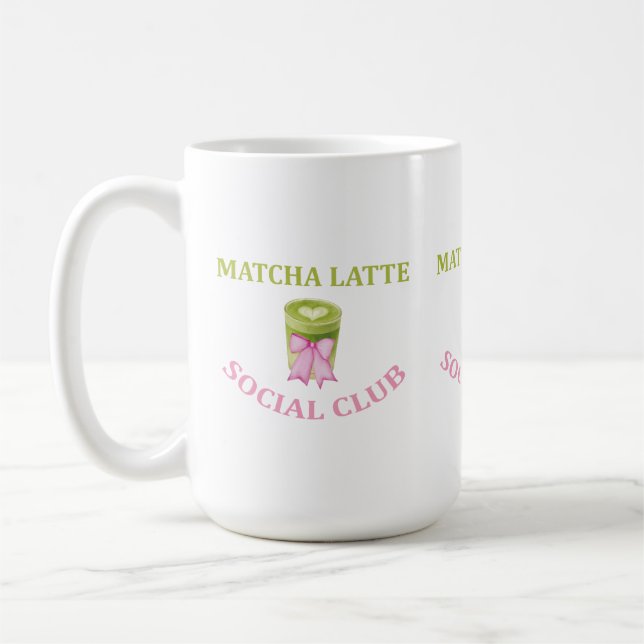 MATCHA LATTE SOCIAL CLUB KAFFEETASSE (Links)