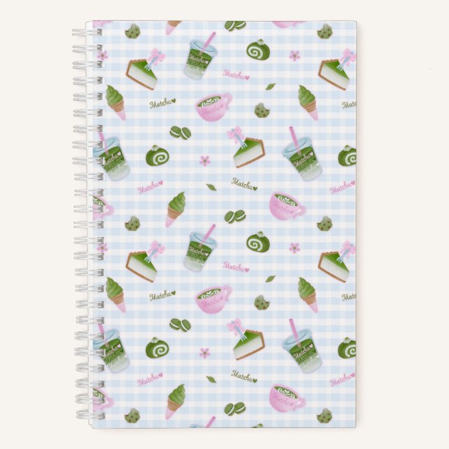 Matcha Lover Blue Notizbuch (Vorderseite)